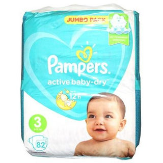 Pampers  Подгузники Active Baby-Dry Midi 6-10 кг, 82шт